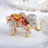 Rhinestone Elephant Keychain Alloy Good Luck Keychain with Keyring Sparkling Elephant Keychain Bag Charm Gift for Men Women