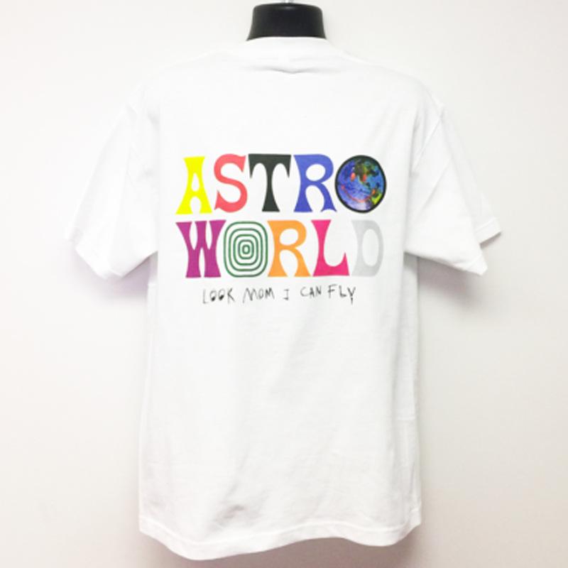 

Cactus Jack ASTROWORLD T-shirt Look Mom I Can Fly letter print Summer men women 100% Cotton T-shirts Hip Hop Streetwear tee top S