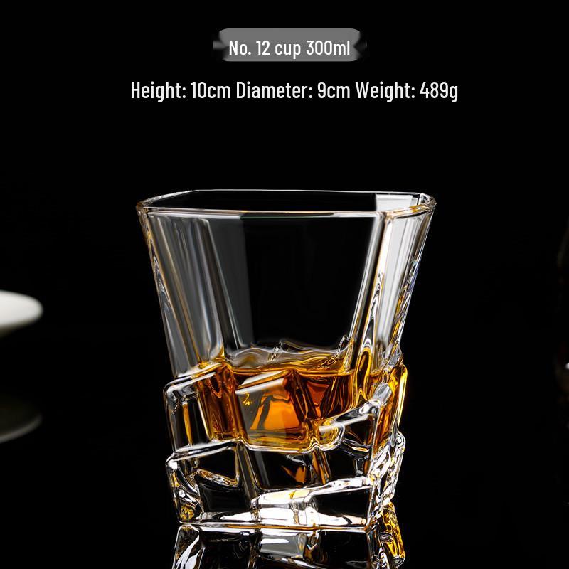 Octagonal KTV Beer Mug - Thickened Creative Crystal Whiskey Glass for Spirits