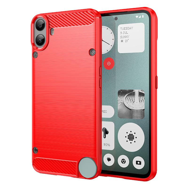 For Cover Nothing CMF Phone 1 Case Nothing CMF Phone 1 Anti-knock Silicone Carbon Fiber Back Case For Nothing CMF Phone 1 Case