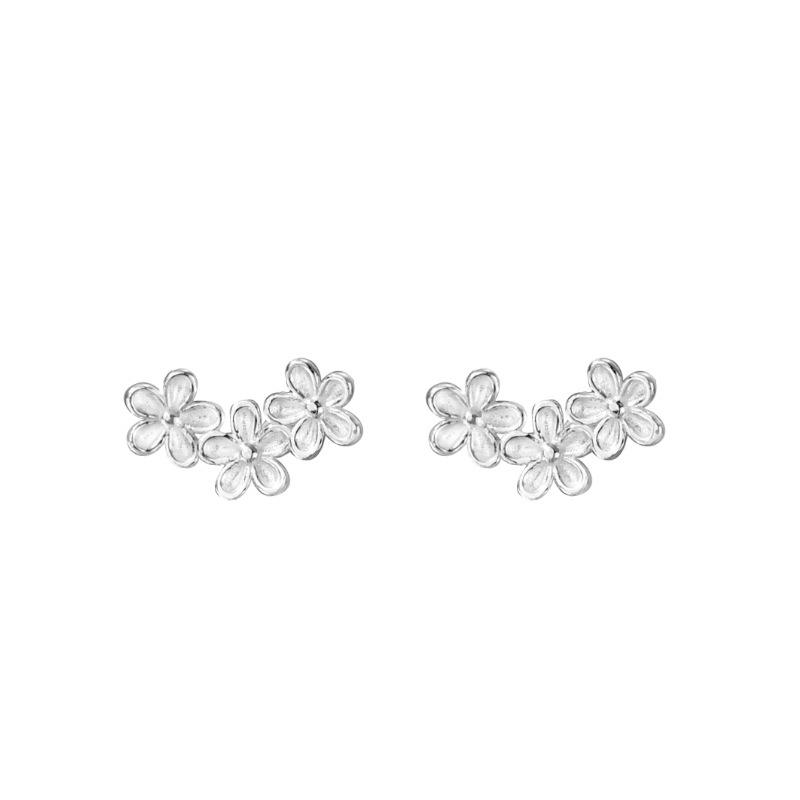 Japan-Korea Women s Floral Ear Hooks: Trendy Simple Flower Earrings, Blogger-Recommended.