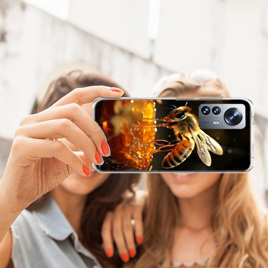Bees and Honey in the Honeycomb Phone Case For Redmi Note 13 Pro Plus 14 Pro+ 12S 12 11S 11T 11E 11 10S 10 9S 9 Xiaomi Capa TPU