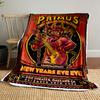 Retro Primus Frog Brigade Concert Red Throw Blanket, Warm Plush Blanket for Home Comfort, Multipurpose Blanket for Home and Travel