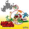 MEGA Pokémon Abenteuerwelt Hügel-Picknick mit Evoli und Riolu - Sonnenschirm und Tischset - [163-teiliges Baustein-Set] [Ab 7 Jahren] HDL80