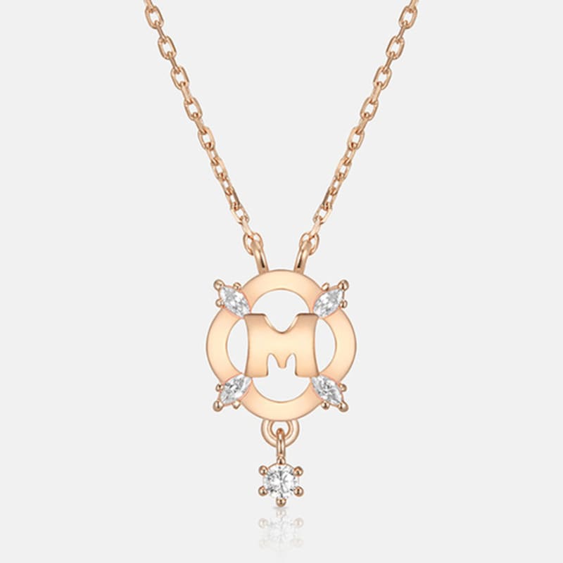 METROCITY JEWELRY M Basic Sterling Silver Rose Necklace A243SN1234RPA