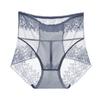 Light luxury, super soft and silky women's open-crotch underwear, transparent lace, attractive, high-waisted large-size free-to-take briefs.