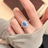 2026 Atmosphere Mint Paraiba Female Tanzanian Blue Group Set Zircon Ring Light Luxury Color Treasure