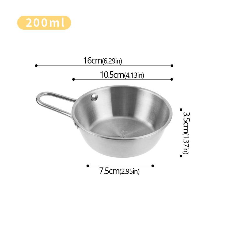 304 Nerezová miska na korejskou kuchyni pro domácnost s rukojetí Misky na rýžové víno Omáčka Kořenící pokrm Servírování jídla Kuchyňské nádobí