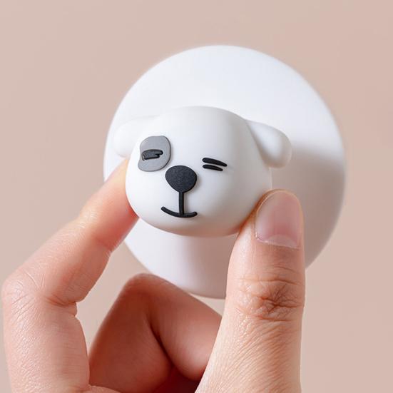 Cartoon Dog Door Handle Stopper, Self-Adhesive Door Knob Stop Wall Protector, Quiet Shock Absorbent Wall Bumper Anti-collision Pad