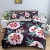 Copripiumino Botanico Floreale King Foglie Fiori Set Biancheria da Letto Microfibra Fiore di Primavera Copripiumino Singolo Doppio Per Adolescente Adulto