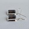 Smoky Topaz Earrings, Baguette 925 Sterling Silver Earring, Capricorn Birthstone