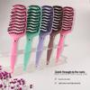 Large Curved Boar Bristle Hair Comb for Volumizing and Styling