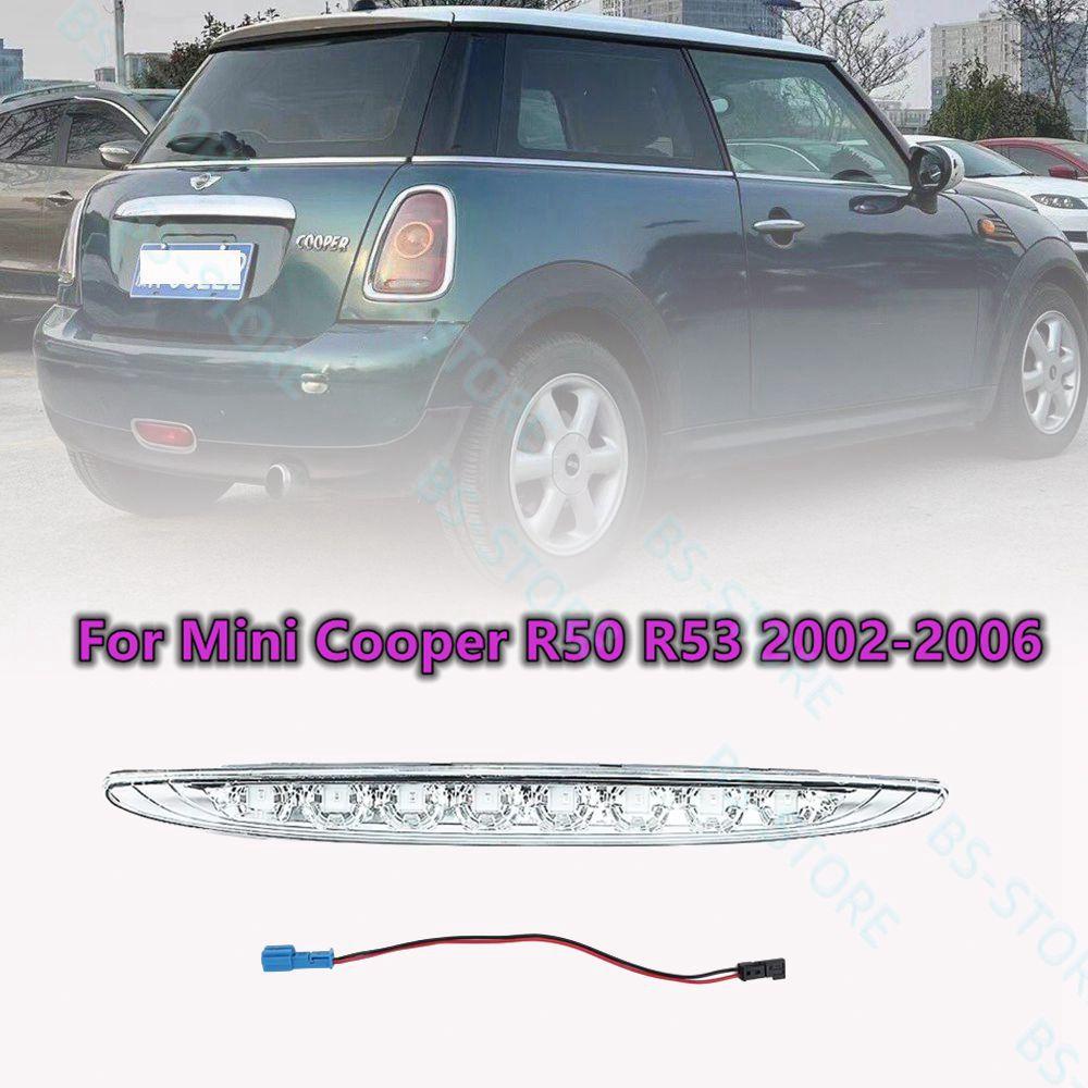 1x For Mini Cooper R50 R53 2002-2006 Car Third 3rd Brake Light Rear High Mount Stop Lamp Tail Light Smoked Red Lens 63256935789