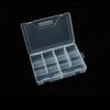 Large Double Buckle 10-Grids Square Modern Storage Box Transparent Multi-Functional Jewelry Organization PP Component Box
