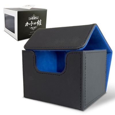 Caixa de baralho de armadura de cartas 150 cartas para colocar na lateral Caixa de cartas de troca compatível com Pokeka One Piece Duema Blue Sunista [fácil de usar]