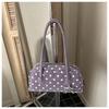 2026 Women's Textured Polka Dot Mickey Boston Crossbody Bowling Bag