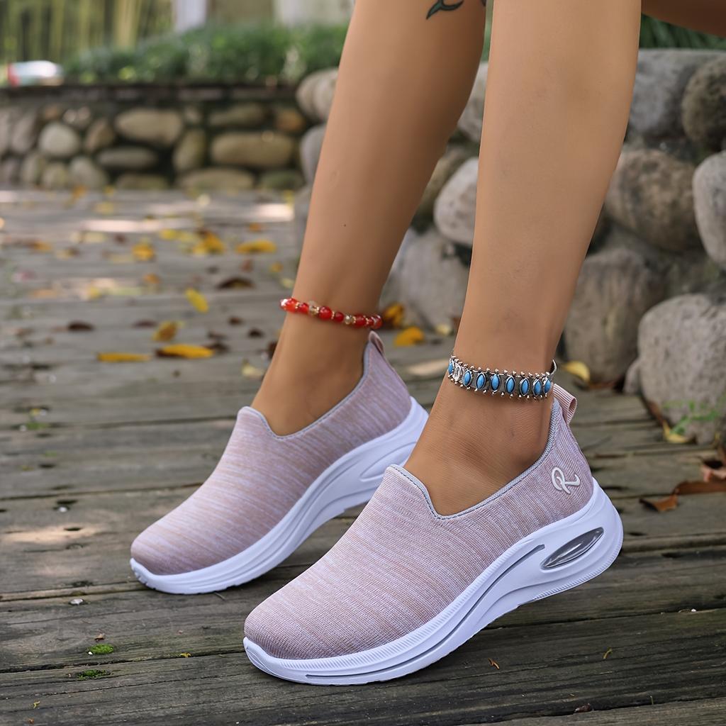 Women's Multi-color Breathable Slip-on Thick-soled Sports Shoes Lightweight and Non-slip, Comfortable and Casual, Suitable for Daily Walking Shoes