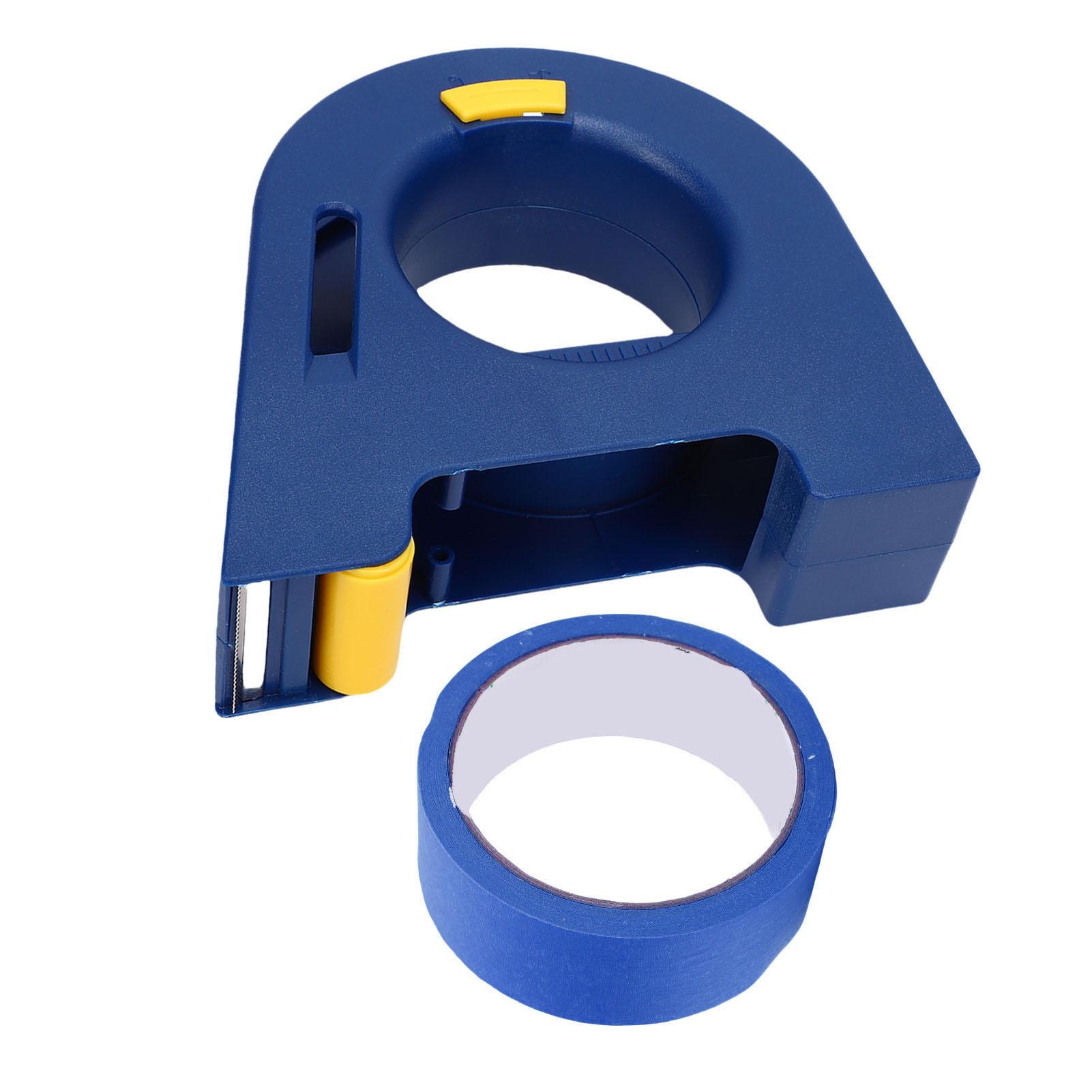 

Masking Tape Dispenser Cutter Handheld Painter Tape Applicator for Window Door Cabinet Projects Blue Adhesive Roll