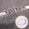 Stainless Steel Roller Ball Shower Curtain Hooks