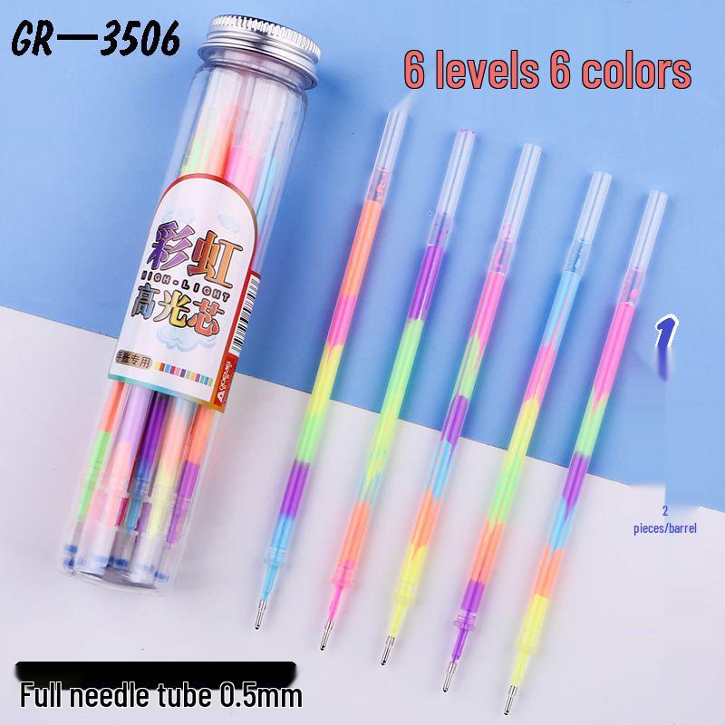 

Handle 12-Piece Planner Pen Refills - Rainbow Highlighter & Gel Pen Cores, 12 Colors, 0.5mm 12 pcs/barrel Price