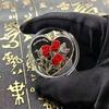 Herzförmige Gedenkmünze, kleines Geschenk für Paare, Souvenir für Freundin, Liebesobjekt, Metallhandwerk, bunte Rosen