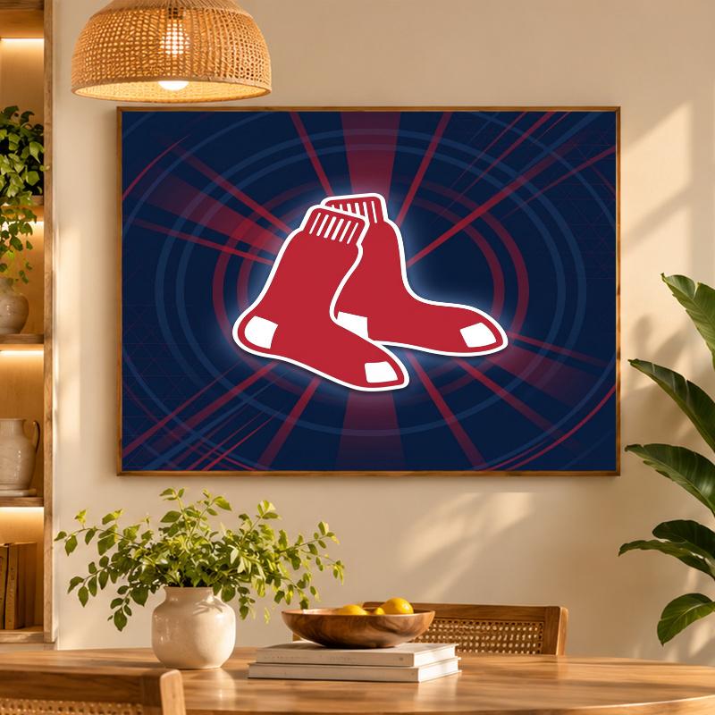 5D Diamond Painting Boston Red Sox DIY Full Drill Diamond Art Kit Home Decoration