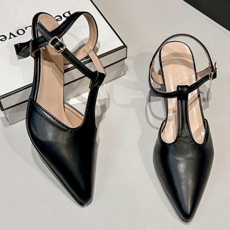 Fashion Women's Fashion Stiletto Baotou Sandals Summer New Pointy Shallow Mouth Anti-slip Wear-resistant High Heels