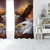 2pcs- Powerful Bald Eagle Polyester Curtains, Bathroom, Bedroom, Living Room, and Family Room Decorative Curtains