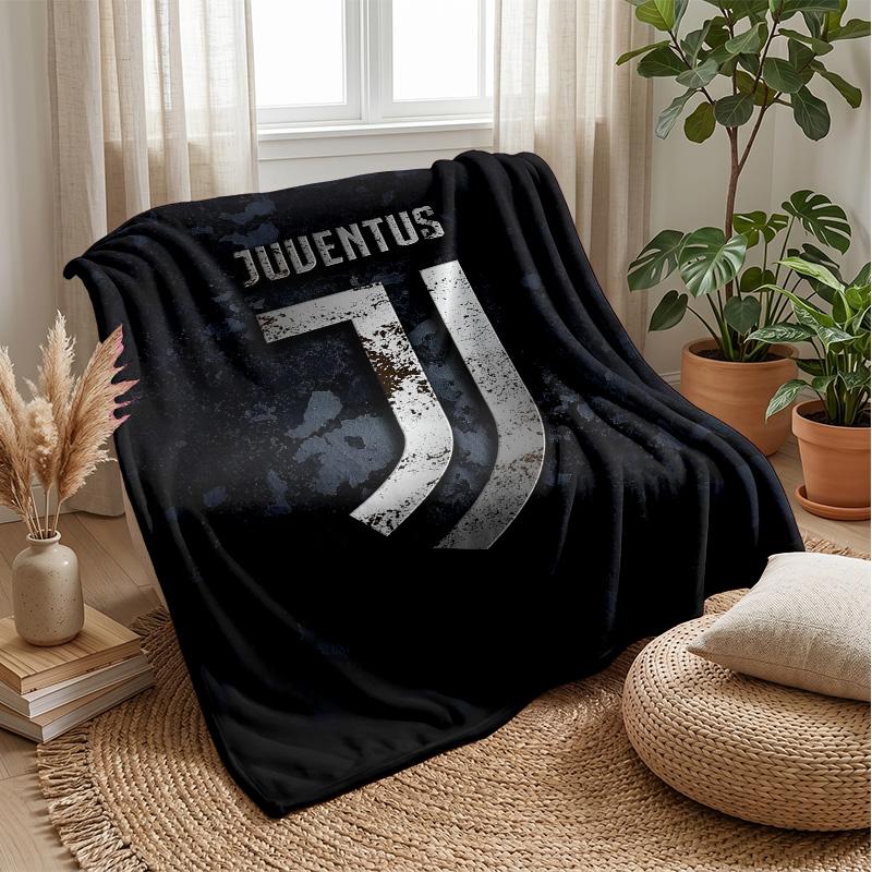 Coperta Tematica Juventus FC Morbida Coperta in Pile di Flanella Calda Leggera Coperta da Lancio per Casa Divano Letto