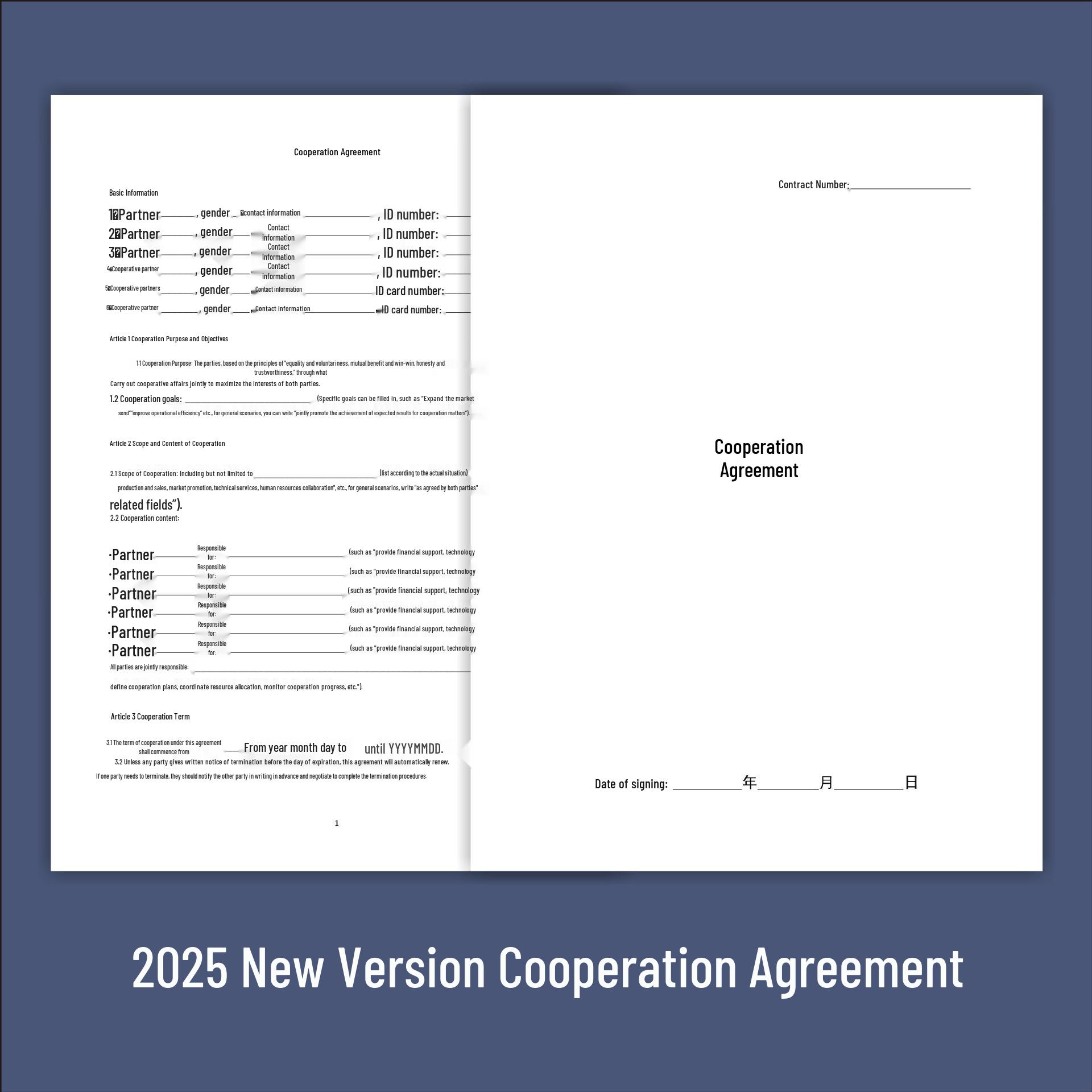 2026 Partnership Agreement for New Store Opening and Entrepreneurship Collaboration.