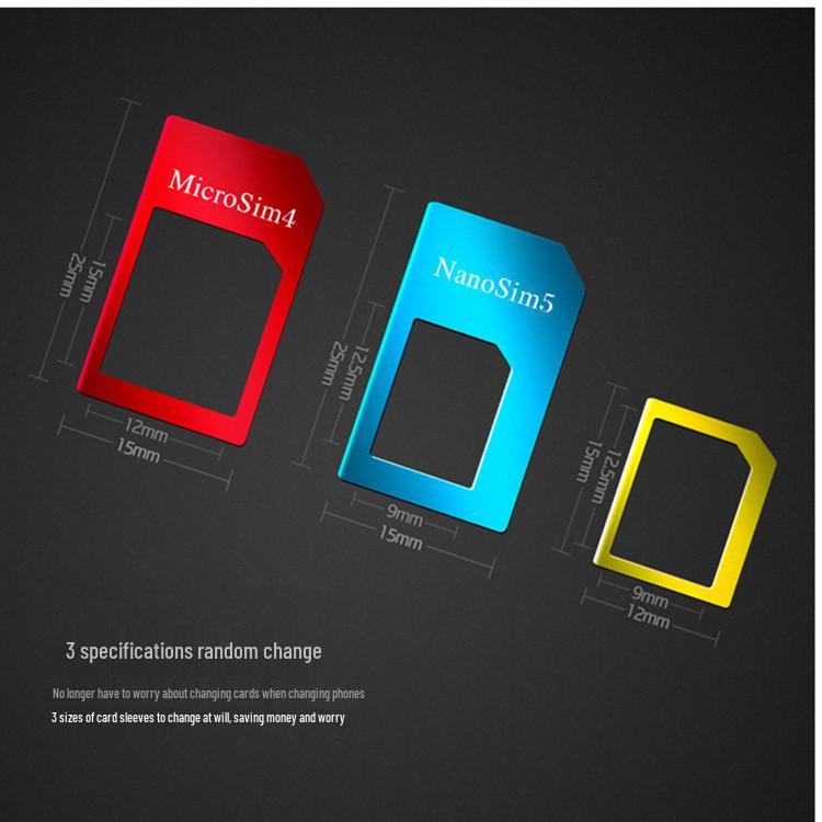 Aluminum Alloy SIM Card Tray Adapter Set: Convert Small To Large Card