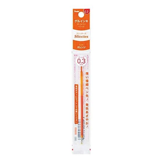 Pentel Ballpoint Pen Refill Slitchies Refill 0.3 Orange XBGRN3F1