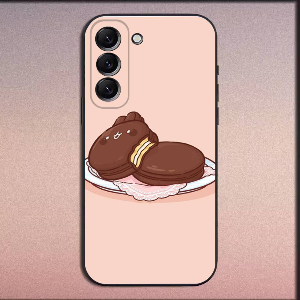 Coque de téléphone pour Samsung Galaxy A20, A21s, A22, A31, A32, A52, A53, A72, 73, A80, Housse noire souple, Donuts Desserts Snacks