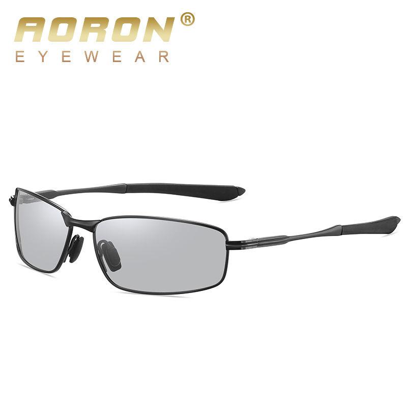 aoron Metal Frame Photochromic Polarized Sunglasses for Men Women Fashion Sports Driving Fishing Glasses UV400