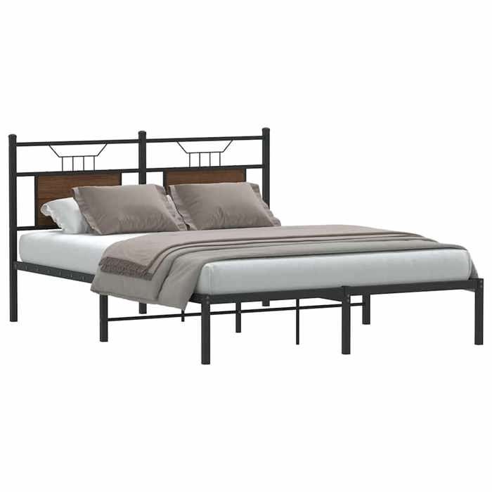 VidaXL Cadre de lit sans matelas chêne marron 140x190 cm 4106841