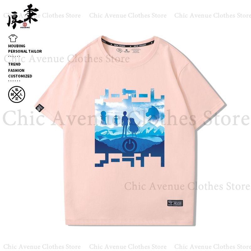 Anime NO GAME NO LIFE Series Print Tshirt for Unisex Women Cotton Tshirt Summer Tops Short Sleeve Tee Daily Clothes Casual T Shirt