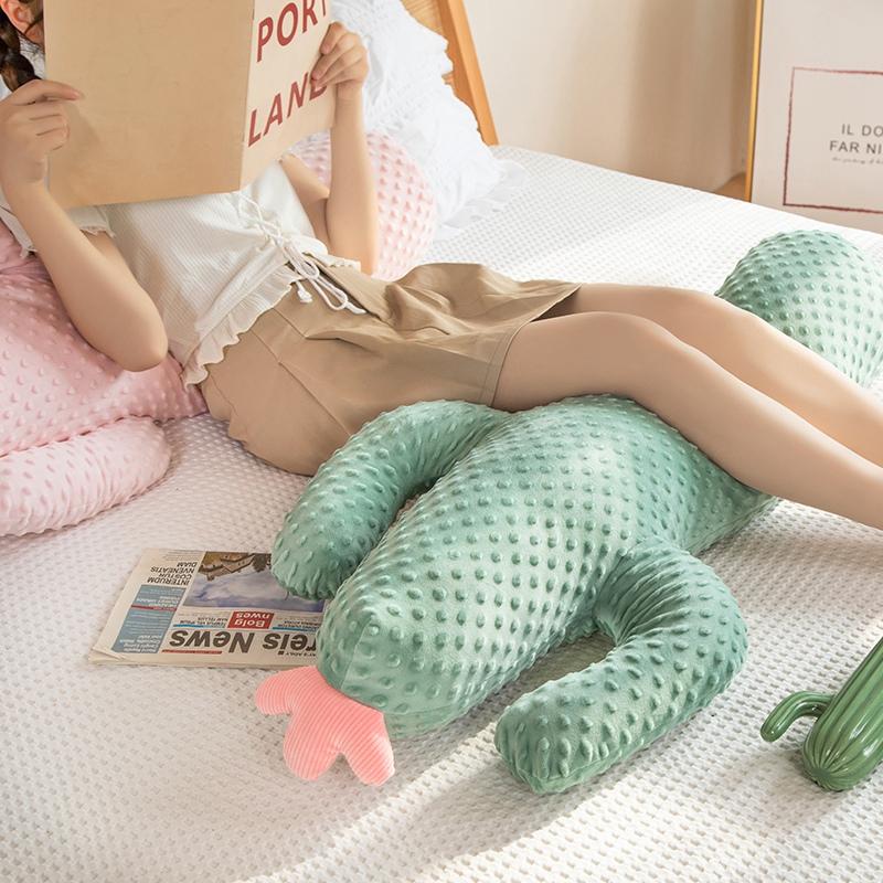 Pure Fresh Style 1M1.5M Giant Cactus Throw Pillow Stuffed Pregnant Leg Hugging Pillow Bed Cushion Sofa Decor Birthday Gift Her