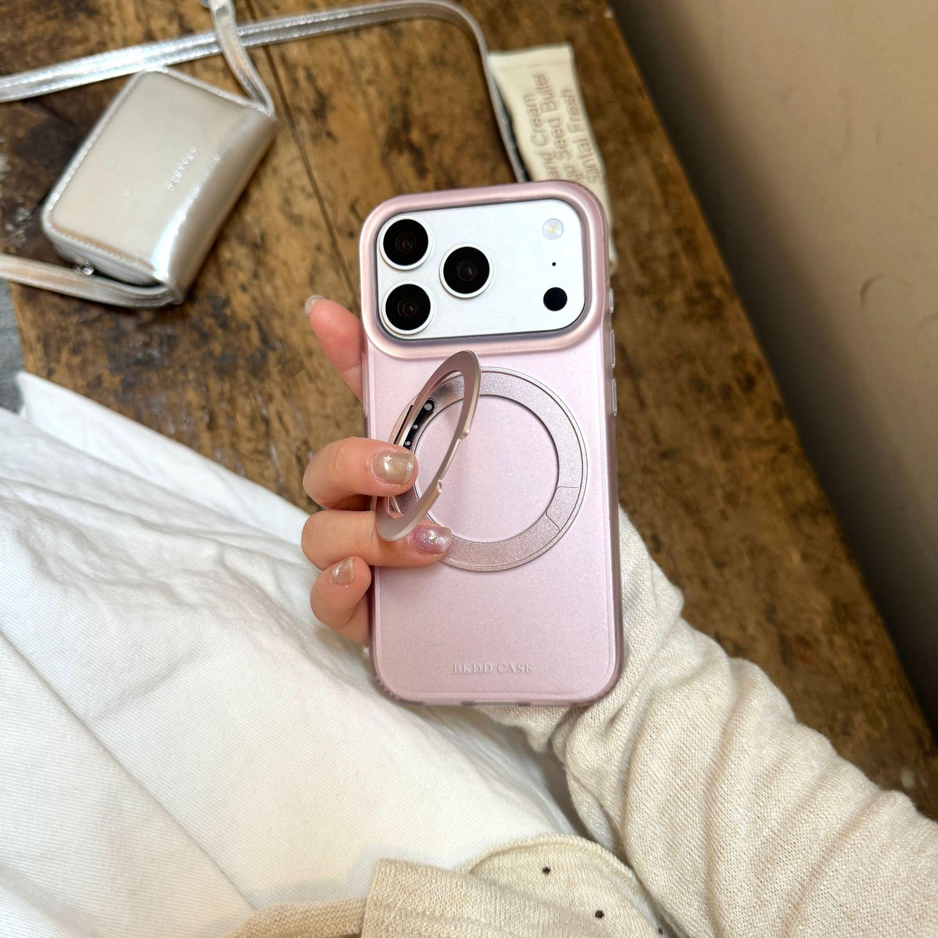 

Apple-Compatible Cool Light Pink 360° Rotating Stand for 17/16 Pro Max, 15/14 Models iPhone 16 Pro