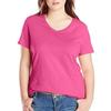 Women's Fashion Casual Blouse Plus Size Solid T-Shirt V-Neck Short Sleeve Top
