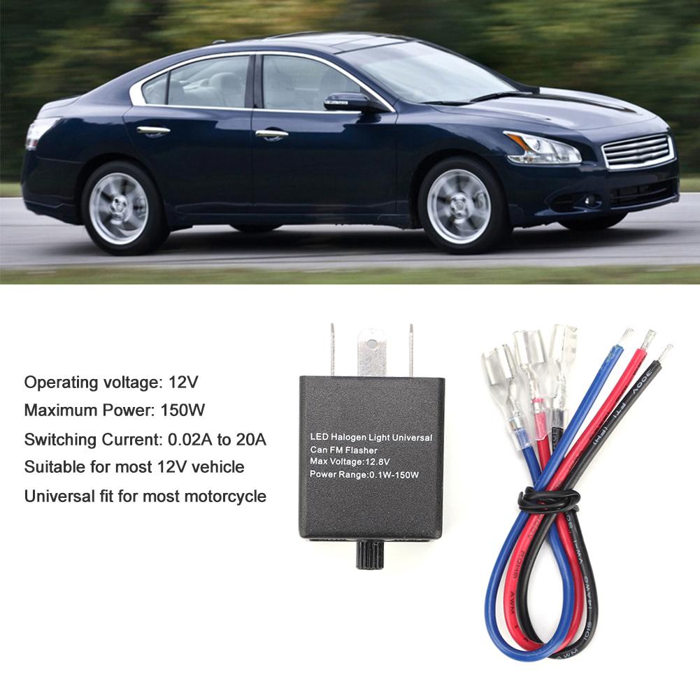 Universal 12V Motorrad Einstellbar LED Blinker Blinkerlicht Blinkrelais