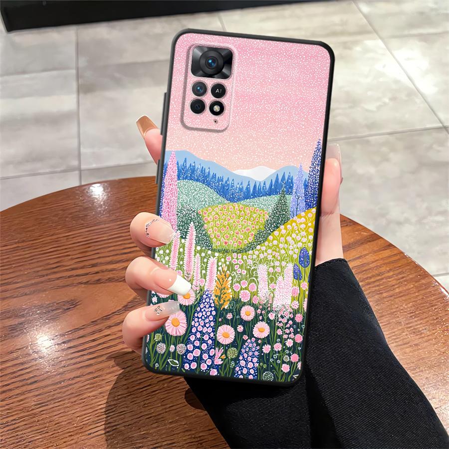 

Black Soft Phone Cover Case for Xiaomi Redmi Note 12s 11s 10S 7 8 9S 13 14 Pro Plus 9 10 11 12 Pro Cartoon Print Redmi Note 12 5G