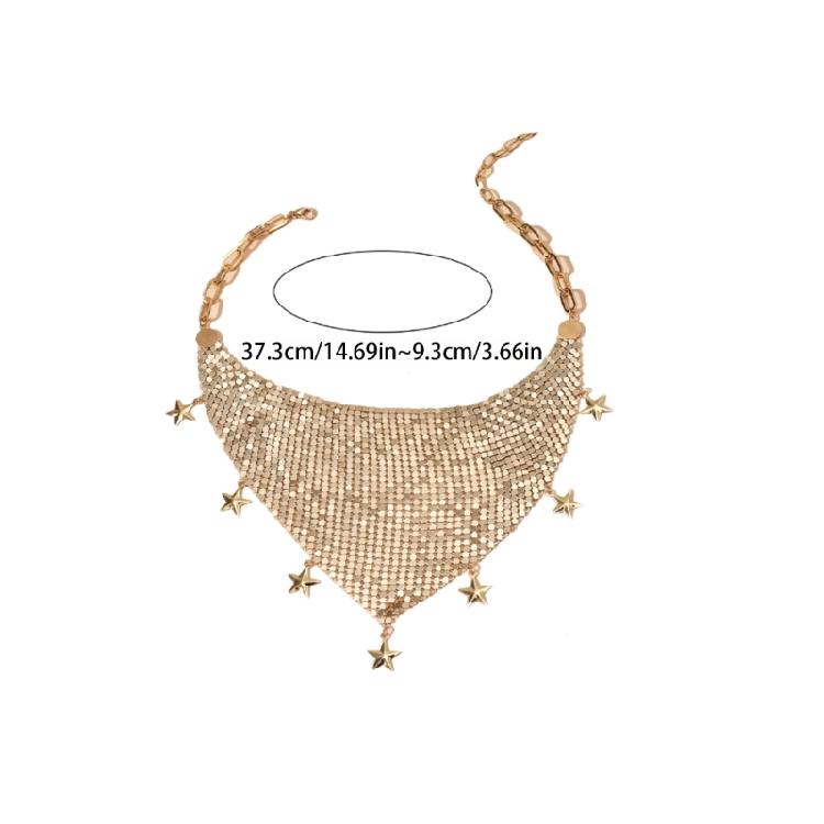 Bling Necklace Scarf Necklace Sequin Neckties Elegant Female Jewelry Ornament