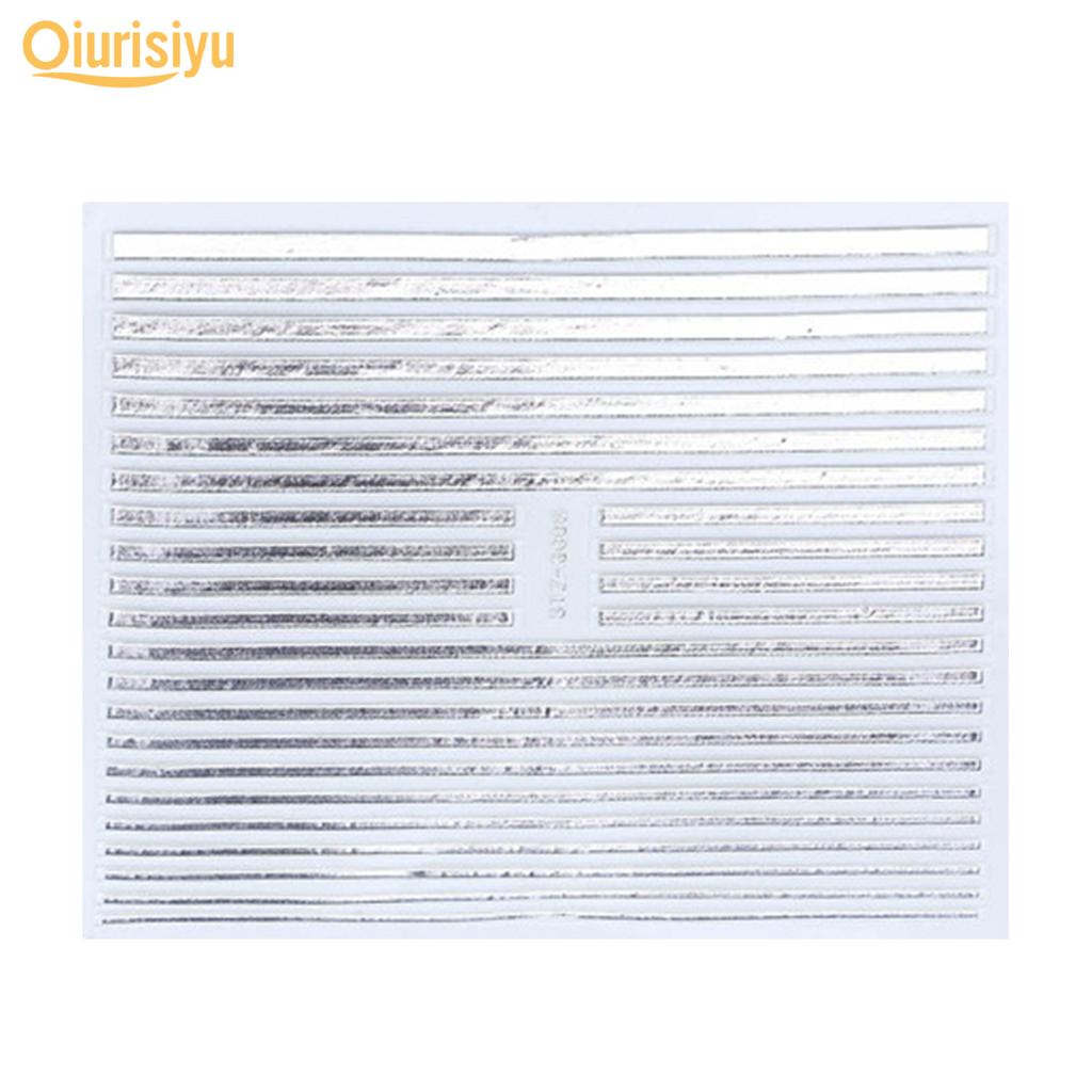 Gold Colour Geometry Shapes Nail Art Sticker