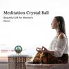 Crocon Labradorite Crystal Sphere with Metal Stand Gemstone Sphere Healing Ball Sculpture Feng Shui Divination Figurine Home Decor Size: 45-55 Mm