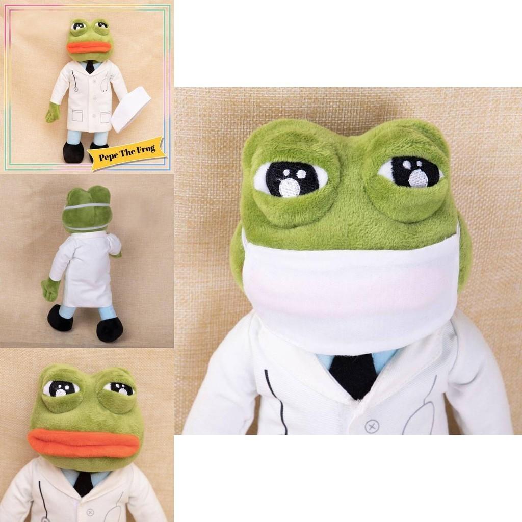 Sad Frog Pepe Plush Toy Cute Doctor Shaped Stuffed Animal