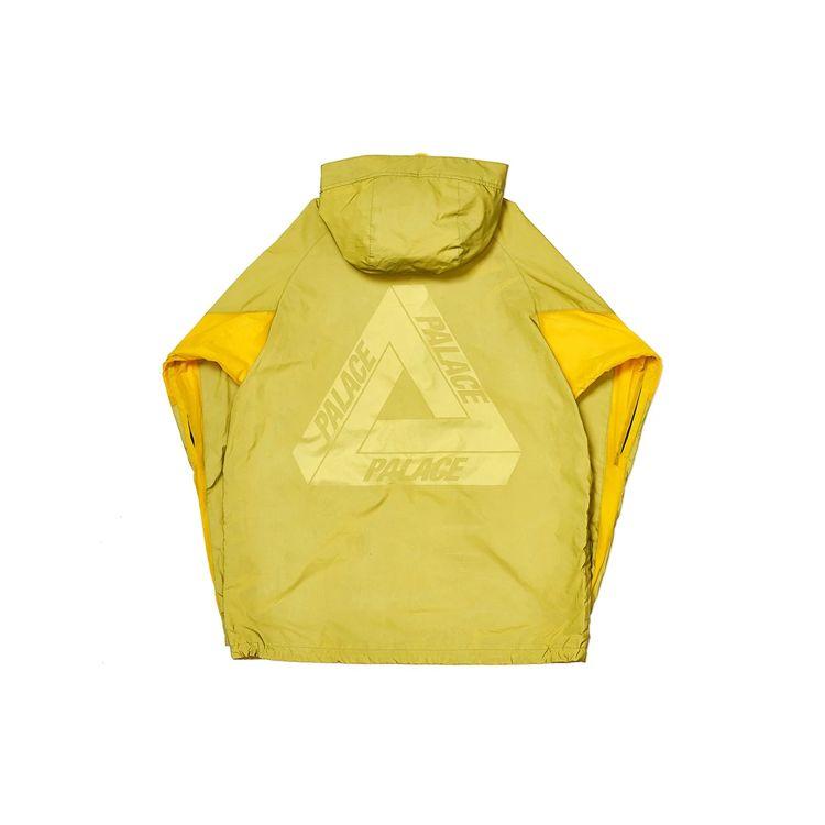 Palace FW19 Back Logo Hooded Deflector Jacket with Reflective Fabric Unisex Jacket Yellow PAL-FW19-007