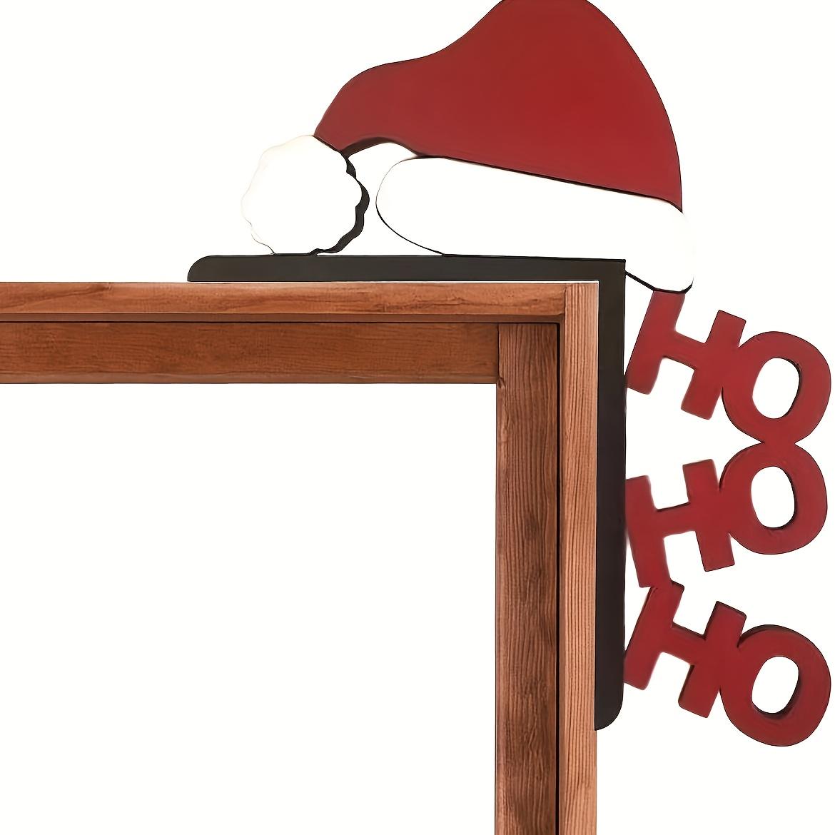 1pc, Wooden Christmas Hat Door Frame Decoration, Door Frame Ornaments, Holiday Home Decorations, Funny Christmas Signs,Christmas