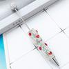 6pcs Rhinestones Fancy Pen Ballpoint Pen Smooth Writing Pen 1.0mm Glittering Beadable Pen Stationery Pen for School