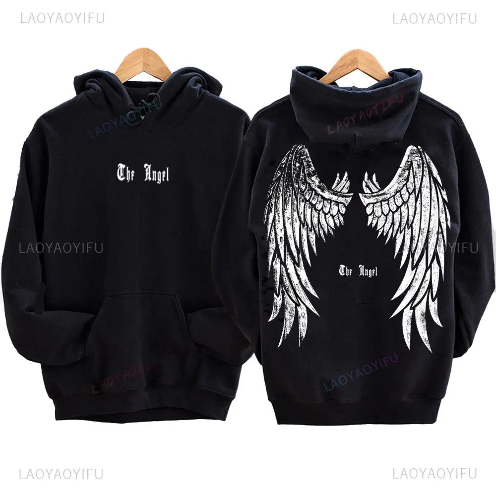 Herren Herbst und Winter Neue Mode Flügelbedruckter Hoodie Hohe Qualität Herren Lässige Street Sport- und Fitnessbekleidung Y2k Oberteile