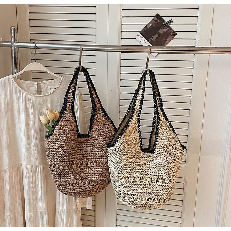 Spring 2026 Woven Beach Tote - Crossbody & Shoulder Handbag